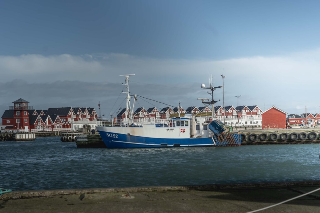 Billede af fiskerbåd ved Langeland